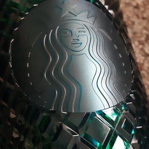 NEW Starbucks Emerald Jeweled Studded Tumbler
